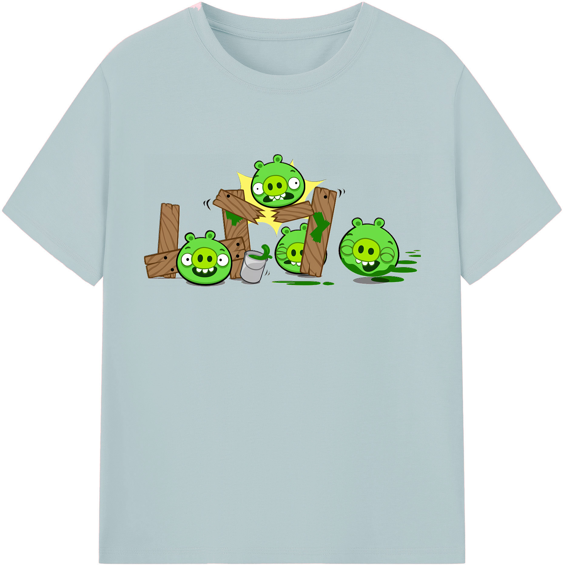 （画像用） Angry Birds アングリーバード 綿100％半袖Tシャツ（フロントプリント）